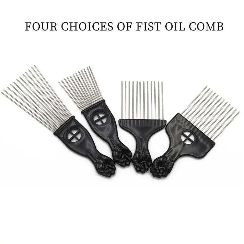 Anti-Static Metal Afro Pick Comb